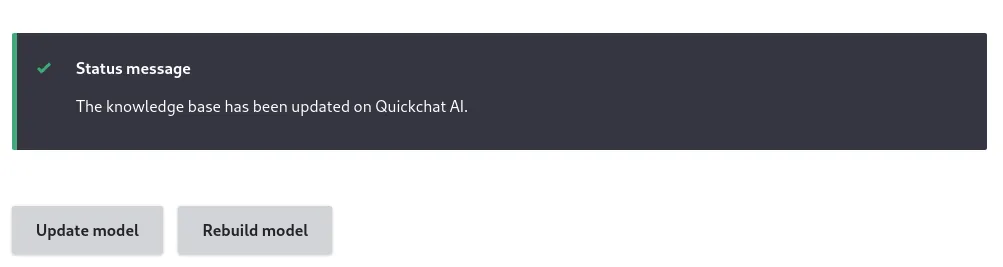 Knowledge base updated