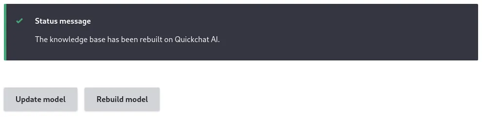 Knowledge base rebuilt