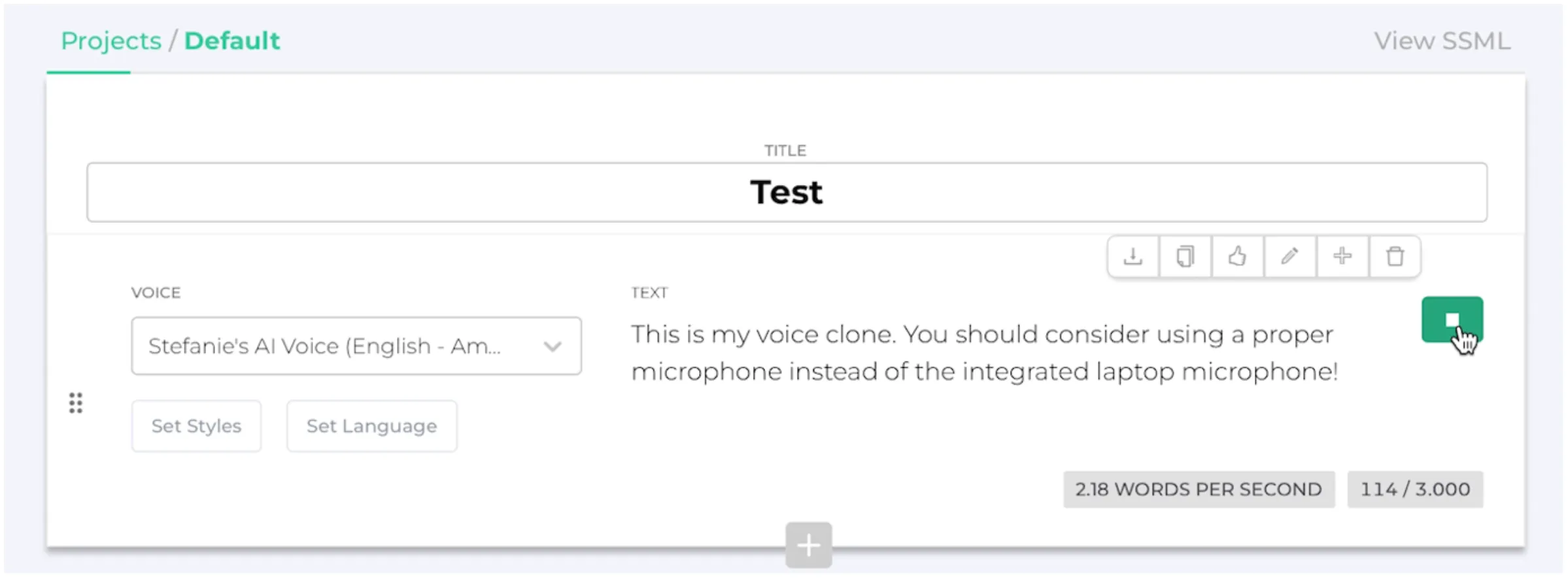 resemble.ai voice generation tool