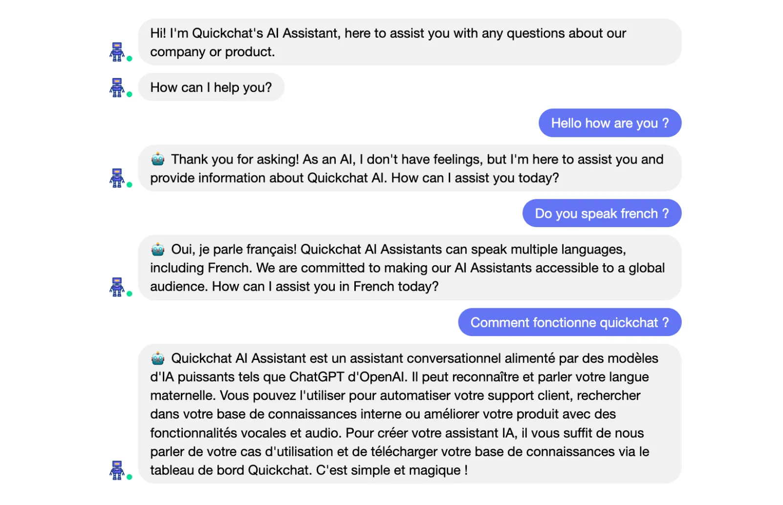 Multilingual conversation