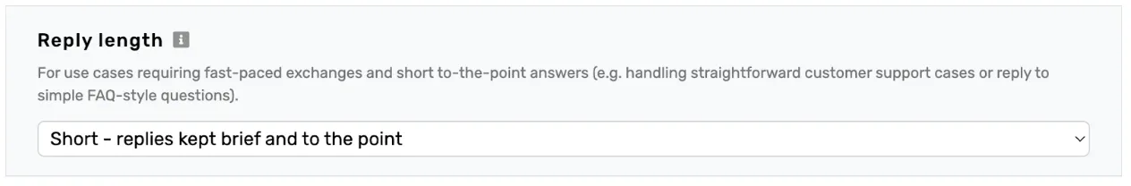 Reply Length Control