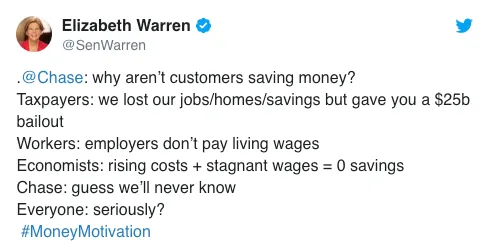 Response from US Senator Elizabeth Warren