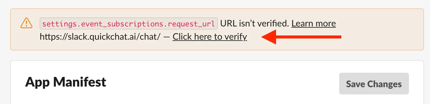 Verify the URL by simply clicking on the link